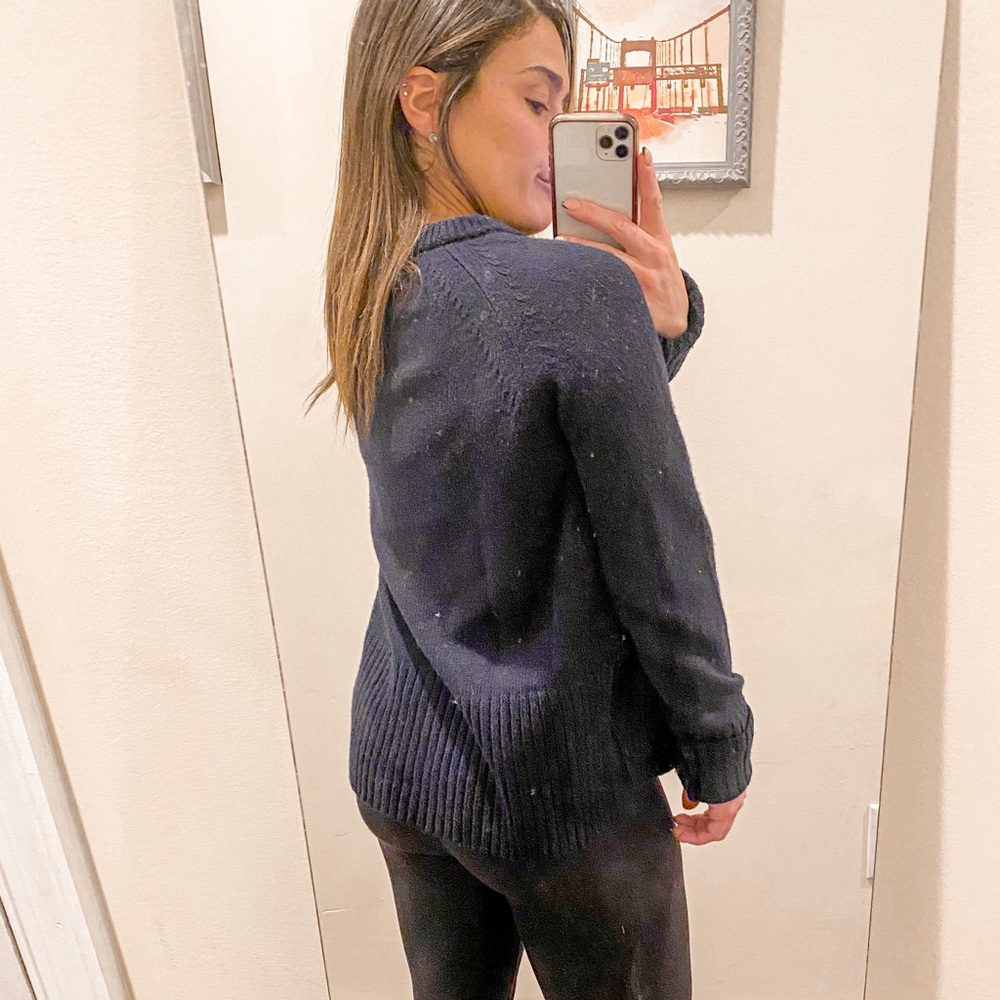 Everlane Wool & Cashmere Navy Sweater Size M - Picture 4 of 9